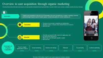 Overview To User Acquisition Through Organic Marketing Mobile App User Acquisition Strategy