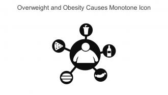 Overweight And Obesity Causes Monotone Icon In Powerpoint Pptx Png And Editable Eps Format