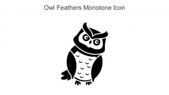 Owl Feathers Monotone Icon In Powerpoint Pptx Png And Editable Eps Format
