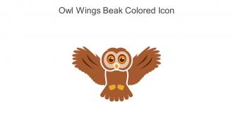 Owl Wings Beak Colored Icon In Powerpoint Pptx Png And Editable Eps Format