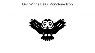 Owl Wings Beak Monotone Icon In Powerpoint Pptx Png And Editable Eps Format