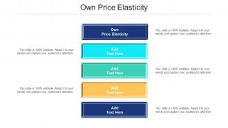 Own Price Elasticity Ppt Powerpoint Presentation Ideas Gallery Cpb