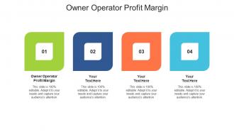Owner operator profit margin ppt powerpoint presentation infographics information cpb