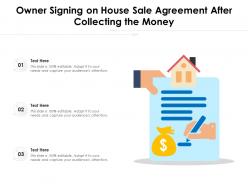 Owner Signing On House Sale Agreement After Collecting The Money