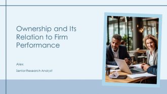 Ownership And Its Relation To Firm Performance PPT Graphics AT