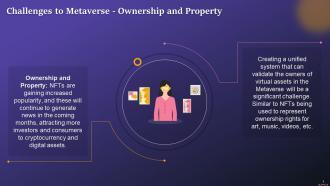 Ownership And Property As A Challenge To Metaverse Training Ppt
