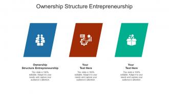 Ownership structure entrepreneurship ppt powerpoint presentation professional smartart cpb