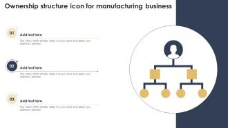 Ownership Structure Icon For Manufacturing Business