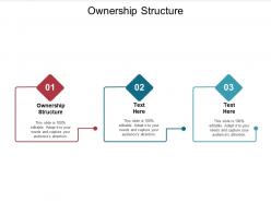 Ownership structure ppt powerpoint presentation summary infographics cpb