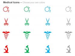 Oxygen caduceus microscope scissors ppt icons graphics