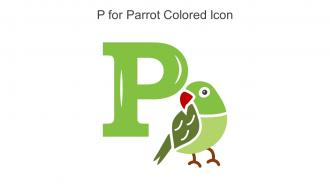 P For Parrot Colored Icon In Powerpoint Pptx Png And Editable Eps Format