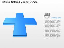 Pa 3d blue colored medical symbol powerpoint template