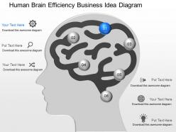 Pa human brain efficiency business idea diagram powerpoint template slide