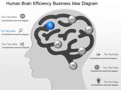 Pa human brain efficiency business idea diagram powerpoint template slide