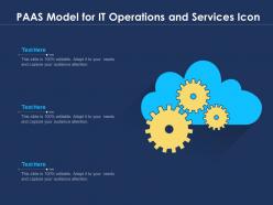 Paas model for it operations and services icon