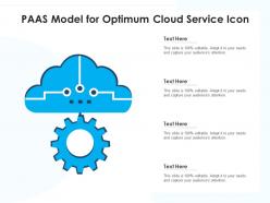 Paas model for optimum cloud service icon