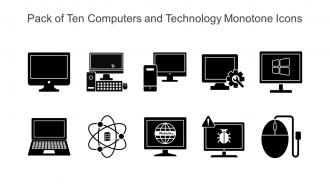 Pack Of Ten Computers And Technology Monotone Icons