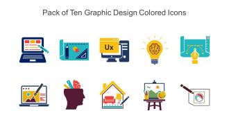 Pack Of Ten Graphic Design Colored Icons