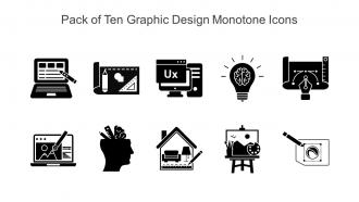 Pack Of Ten Graphic Design Monotone Icons