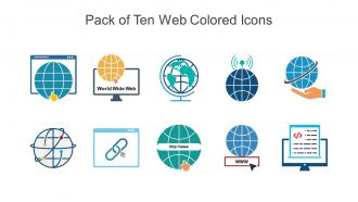 Pack Of Ten Web Colored Icons