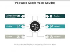 Packaged goods maker solution ppt powerpoint presentation infographic template vector cpb