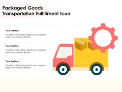 Packaged goods transportation fulfillment icon