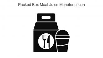 Packed Box Meal Juice Monotone Icon In Powerpoint Pptx Png And Editable Eps Format