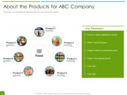 Packed food product company investment pitch deck ppt template