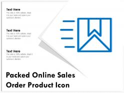 Packed online sales order product icon
