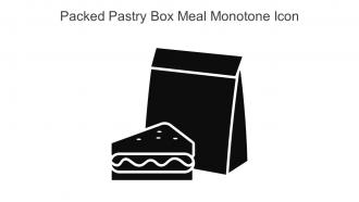 Packed Pastry Box Meal Monotone Icon In Powerpoint Pptx Png And Editable Eps Format