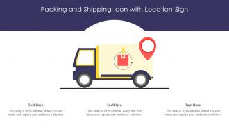 Packing And Shipping Icon With Location Sign