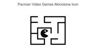 Pacman Video Games Monotone Icon In Powerpoint Pptx Png And Editable Eps Format