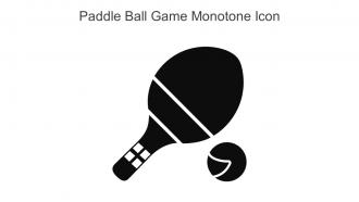 Paddle Ball Game Monotone Icon In Powerpoint Pptx Png And Editable Eps Format