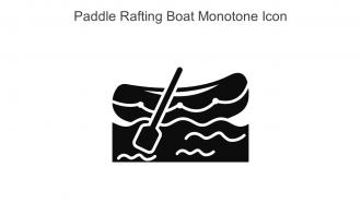 Paddle Rafting Boat Monotone Icon In Powerpoint Pptx Png And Editable Eps Format