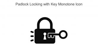 Padlock Locking With Key Monotone Icon In Powerpoint Pptx Png And Editable Eps Format