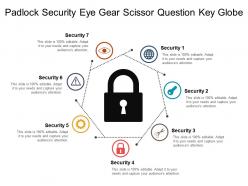 Padlock Security Eye Gear Scissor Question Key Globe