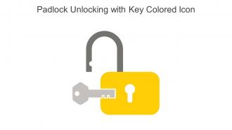 Padlock Unlocking With Key Colored Icon In Powerpoint Pptx Png And Editable Eps Format