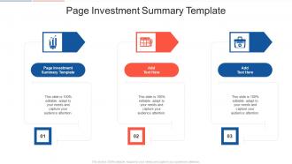 Page Investment Summary Template In Powerpoint And Google Slides Cpb
