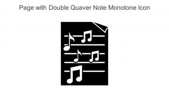 Page With Double Quaver Note Monotone Icon In Powerpoint Pptx Png And Editable Eps Format