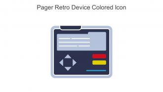 Pager Retro Device Colored Icon In Powerpoint Pptx Png And Editable Eps Format