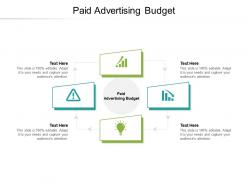 Paid advertising budget ppt powerpoint presentation summary design ideas cpb