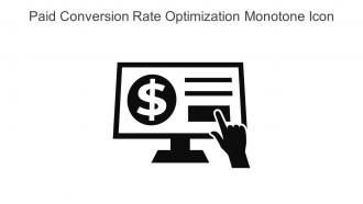Paid Conversion Rate Optimization Monotone Icon In Powerpoint Pptx Png And Editable Eps Format