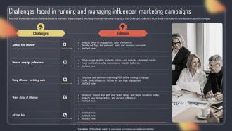 Paid Internet Advertising Plan Challenges Faced In Running And Managing Influencer Marketing MKT SS V
