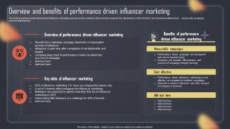 Paid Internet Advertising Plan Overview And Benefits Of Performance Driven Influencer Marketing