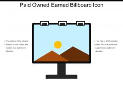Paid owned earned billboard icon