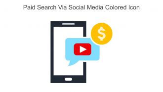 Paid Search Via Social Media Colored Icon In Powerpoint Pptx Png And Editable Eps Format