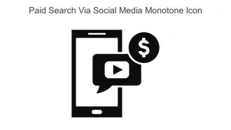 Paid Search Via Social Media Monotone Icon In Powerpoint Pptx Png And Editable Eps Format