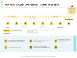 Pain points in client onboarding clients perspective proforma ppt slides