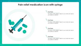 Pain Relief Medication Icon With Syringe