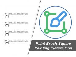 Paint brush square painting picture icon